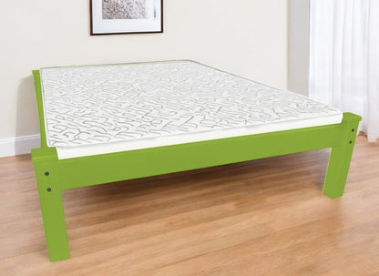 Lime Green Solid Wood Queen Bed Frame