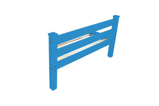 Caribbean Blue Solid Wood Twin Bed Frame
