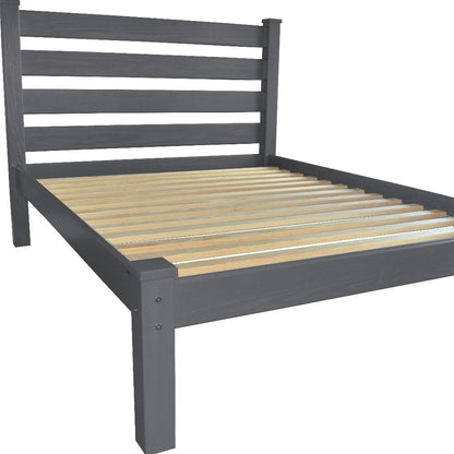 Gray Solid Wood Twin Bed Frame