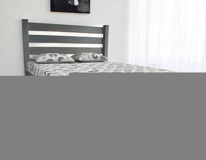 Gray Solid Wood Twin Bed Frame