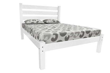 White Solid Wood Twin Bed Frame