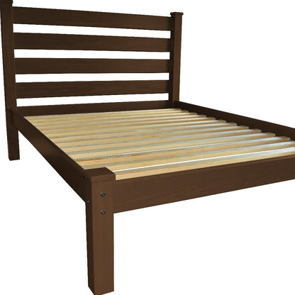Brown Solid Wood Full Bed Frame