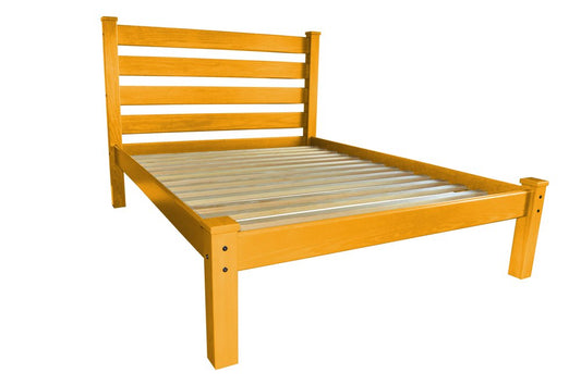 Yellow Solid Wood Full Bed Frame
