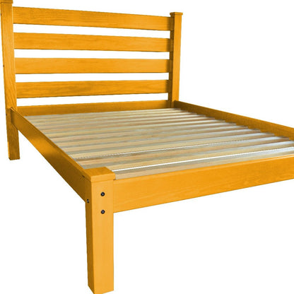 Yellow Solid Wood Full Bed Frame