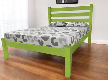 Lime Green Solid Wood Full Bed Frame