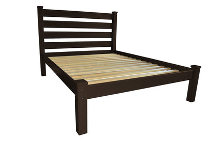 Dark Brown Solid Wood Full Bed Frame