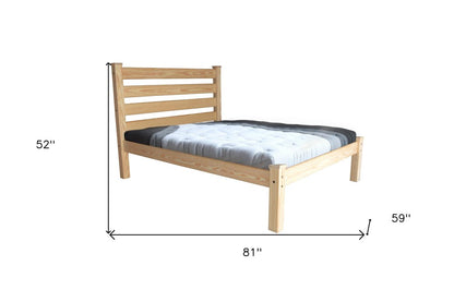 Natural Solid Wood Full Bed Frame