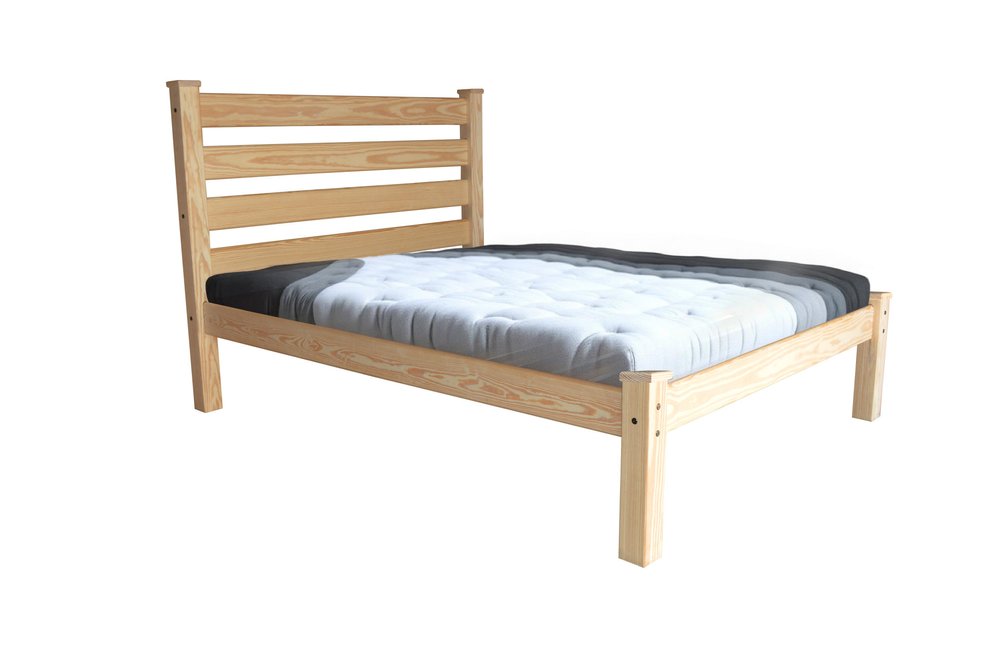 Natural Solid Wood Full Bed Frame