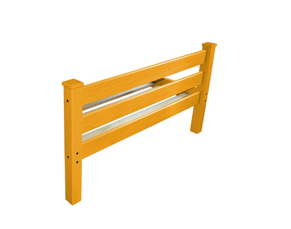 Yellow Solid Wood Queen Bed Frame