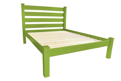 Lime Green Solid Wood Queen Bed Frame