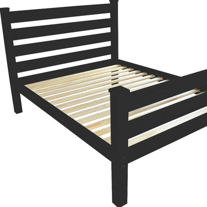 Black Solid Wood Twin Bed Frame