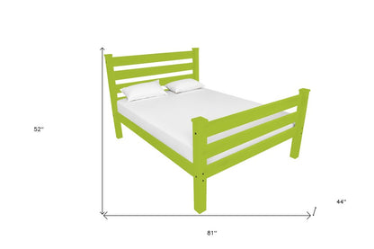 Lime Green Solid Wood Twin Bed Frame
