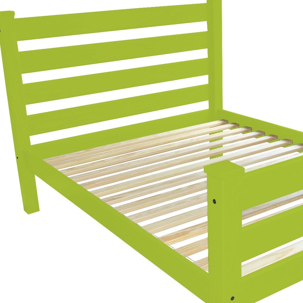 Lime Green Solid Wood Twin Bed Frame