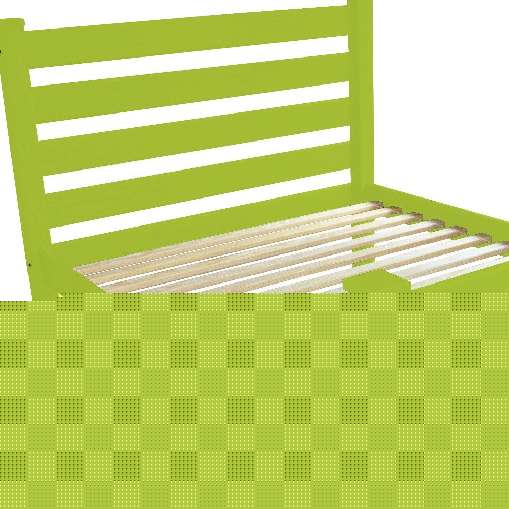 Lime Green Solid Wood Twin Bed Frame