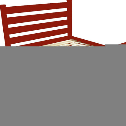Red Solid Wood Twin Bed Frame