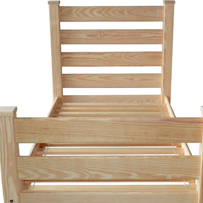 Natural Solid Wood Twin Bed Frame