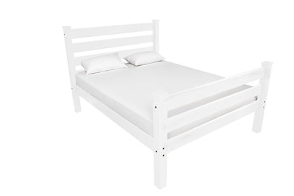 White Solid Wood Twin Bed Frame