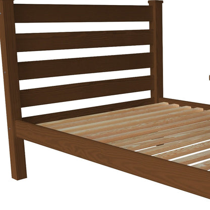 Brown Solid Wood Full Bed Frame