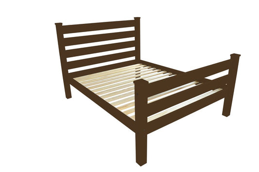 Coffee Solid Wood Full Bed Frame