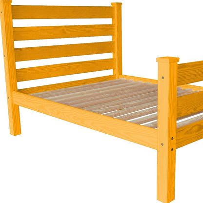 Orange Solid Wood Full Bed Frame