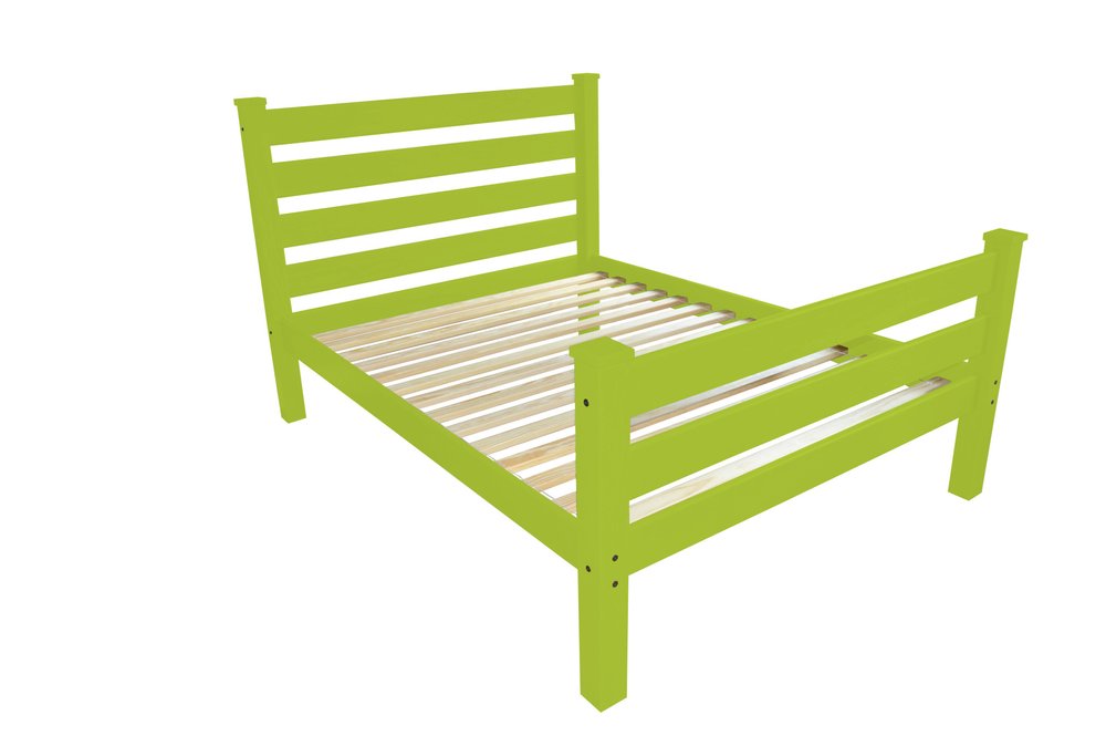 Lime Green Solid Wood Full Bed Frame
