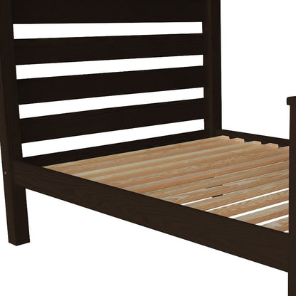Brown Solid Wood Full Bed Frame