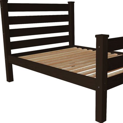 Brown Solid Wood Full Bed Frame