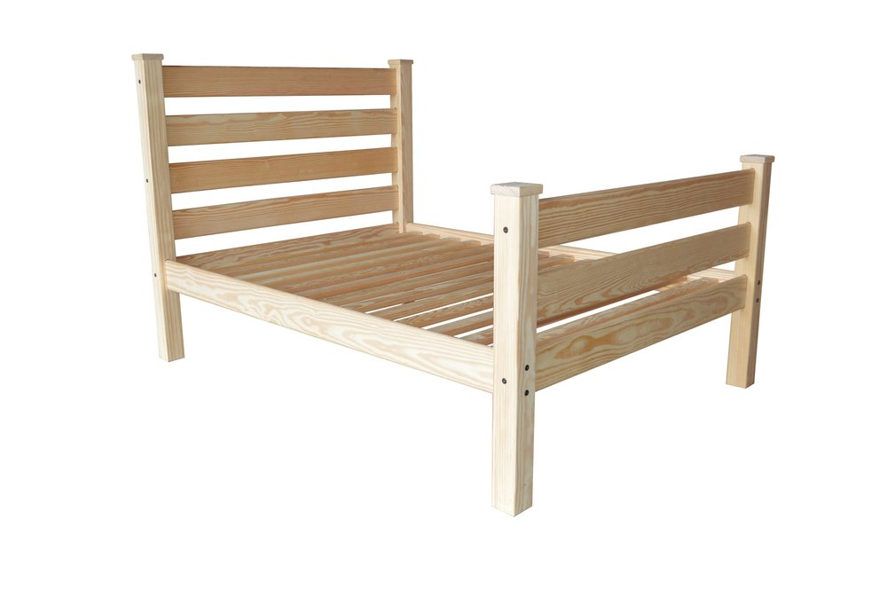 Natural Solid Wood Full Bed Frame