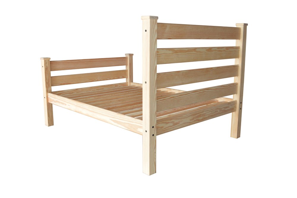 Natural Solid Wood Full Bed Frame