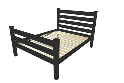 Black Solid Wood Queen Bed Frame