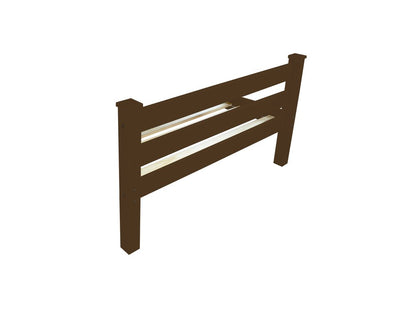 Coffee Solid Wood Queen Bed Frame
