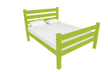 Lime Green Solid Wood Queen Bed Frame
