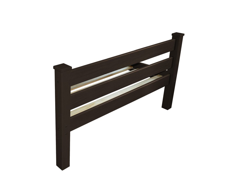 Brown Solid Wood Queen Bed Frame