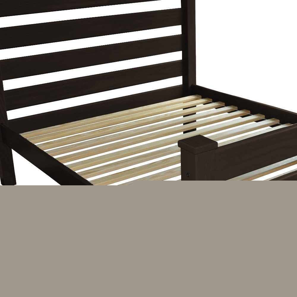Brown Solid Wood Queen Bed Frame
