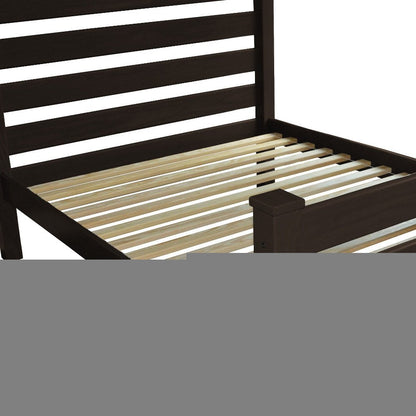 Brown Solid Wood Queen Bed Frame