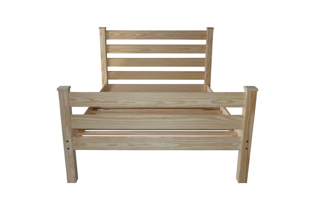 Natural Solid Wood Queen Bed Frame
