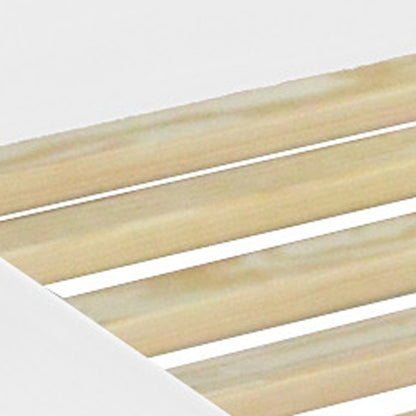 White Solid Wood Queen Bed Frame