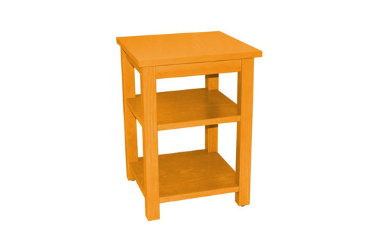 28" Yellow Solid Wood Nightstand