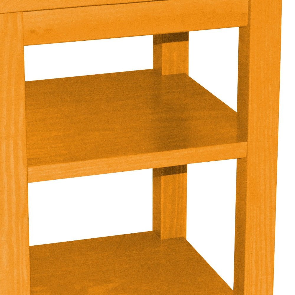 28" Yellow Solid Wood Nightstand