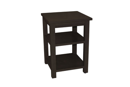28" Brown Solid Wood Nightstand