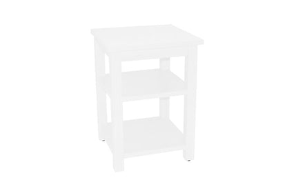 28" White Solid Wood Nightstand