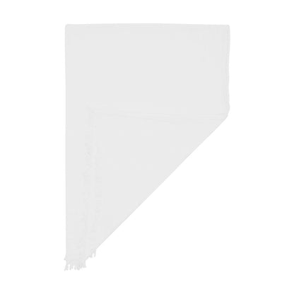 47" X 60" Beige Cotton Woven Turkish Towel Throw Blanket with Fringe