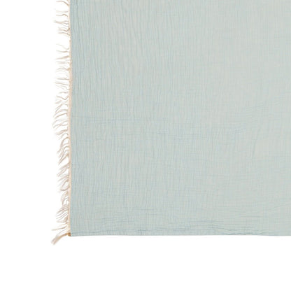 47" X 60" Aqua Cotton Woven Turkish Towel Throw Blanket with Fringe