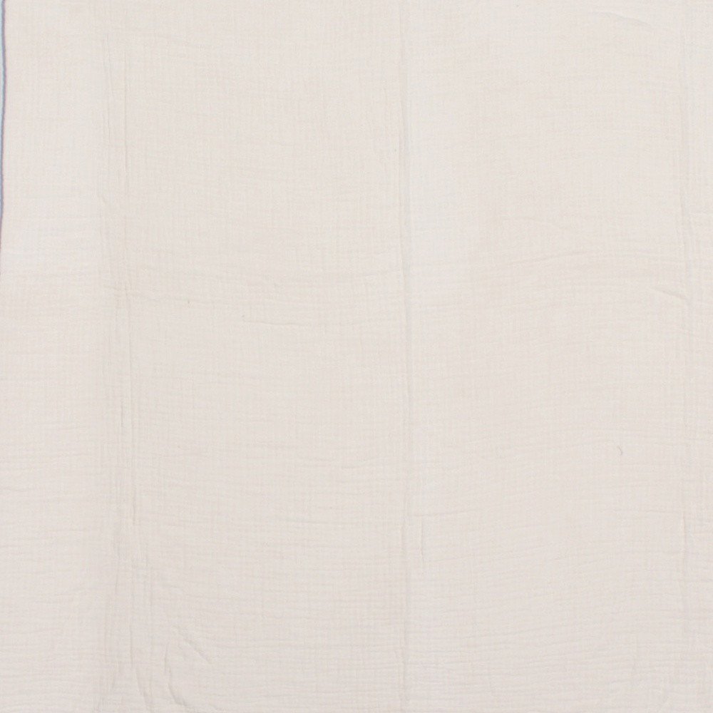 47" X 60" Blue and Ivory Cotton Woven Striped Throw Blanket with Fringe