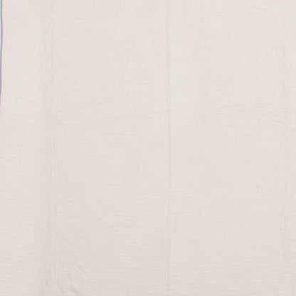 47" X 60" Blue and Ivory Cotton Woven Striped Throw Blanket with Fringe