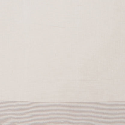 47" X 60" Blue and Ivory Cotton Woven Striped Throw Blanket with Fringe