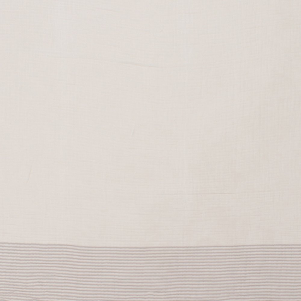 47" X 60" Blue and Ivory Cotton Woven Striped Throw Blanket with Fringe