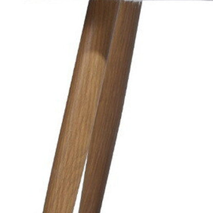 23" White and Brown Faux Fur Arm Chair