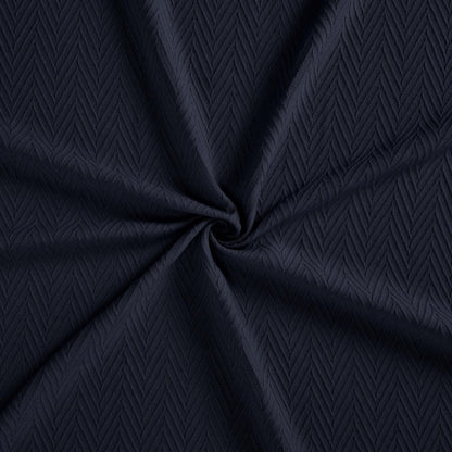 50" X 60" Navy Blue Cotton Woven Chevron Throw Blanket