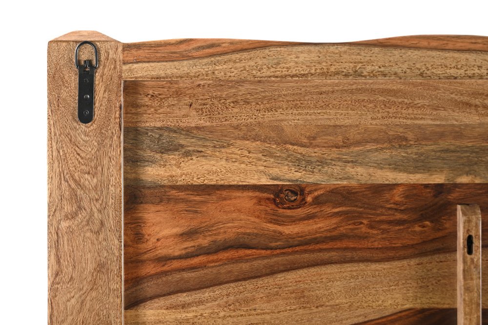 Brown Live Edge Solid Wood King Bed Frame